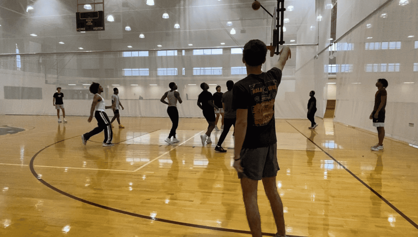 Player taking a shot.